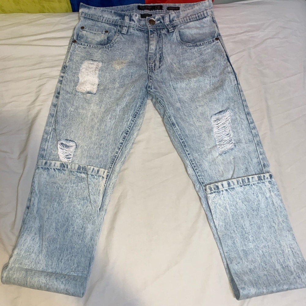 Blue Seven Bleached Ripped Jeans